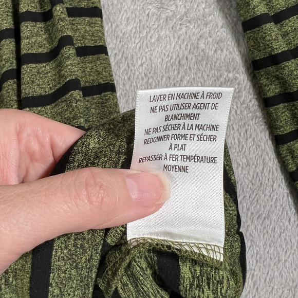 Robert Graham Pullover Mens Large Green Black Striped 1/4 Zip Performance Golf - Picture 6 of 9